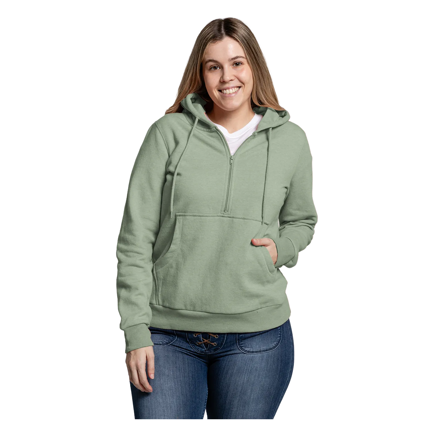 82248 Womens Cozy 1/2 Zip Hoodie