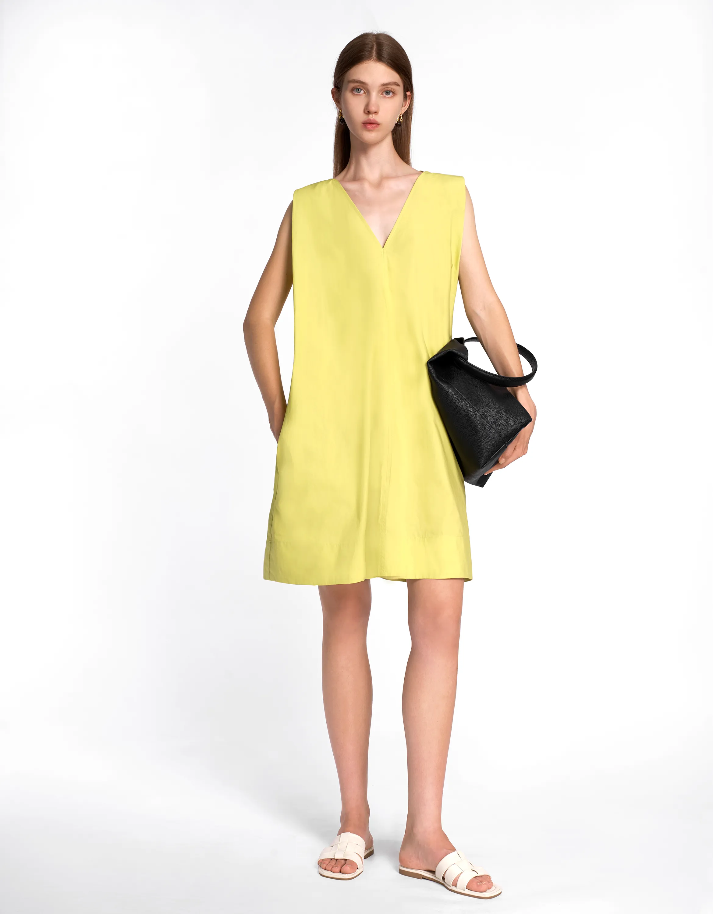 A-line V-neck Dress