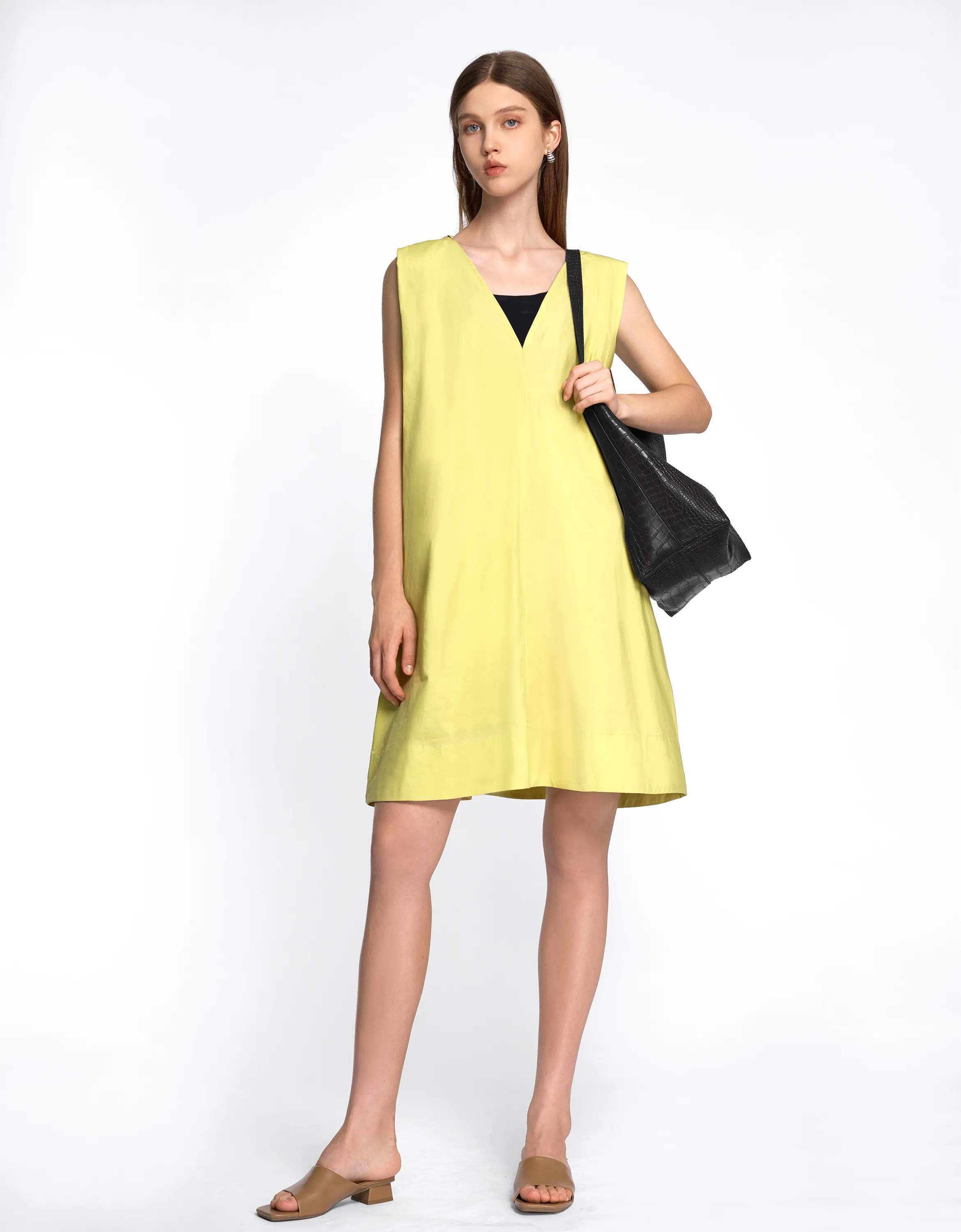A-line V-neck Dress