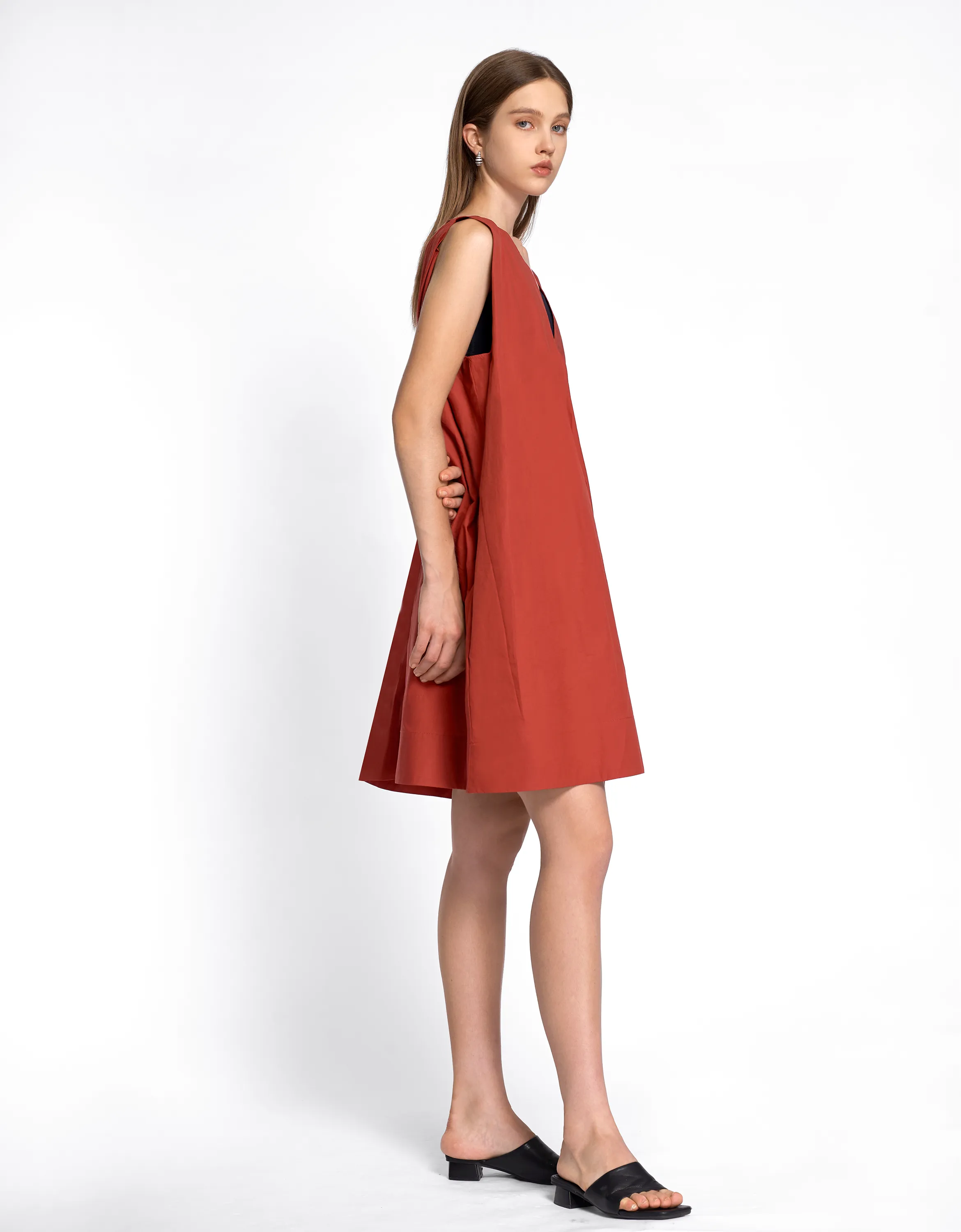 A-line V-neck Dress