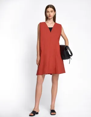 A-line V-neck Dress