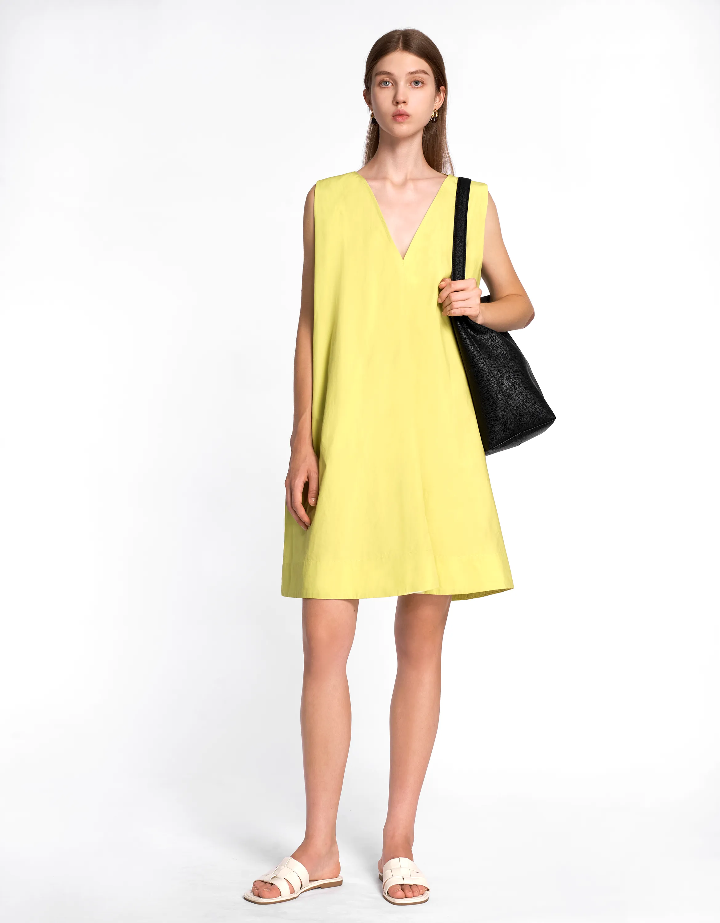 A-line V-neck Dress