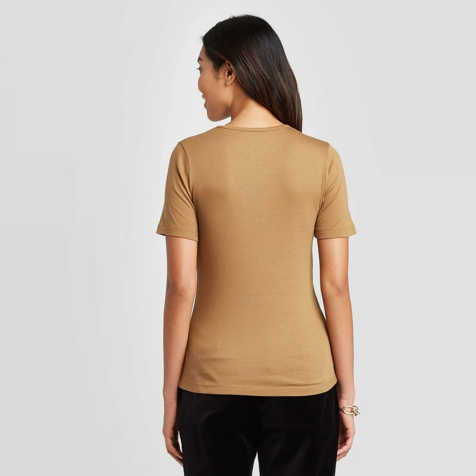 A New Day Women's Short Sleeve Crewneck Modal Blend Fitted T-Shirt