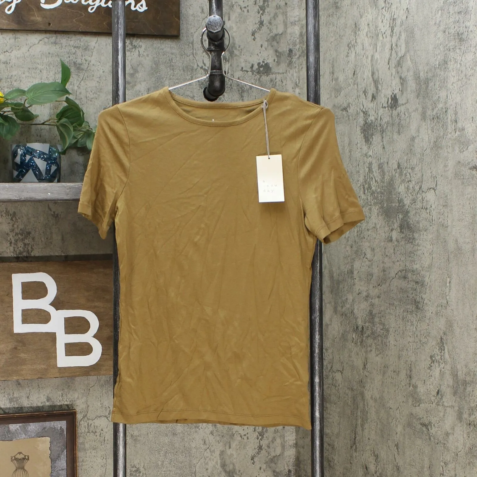 A New Day Women's Short Sleeve Crewneck Modal Blend Fitted T-Shirt
