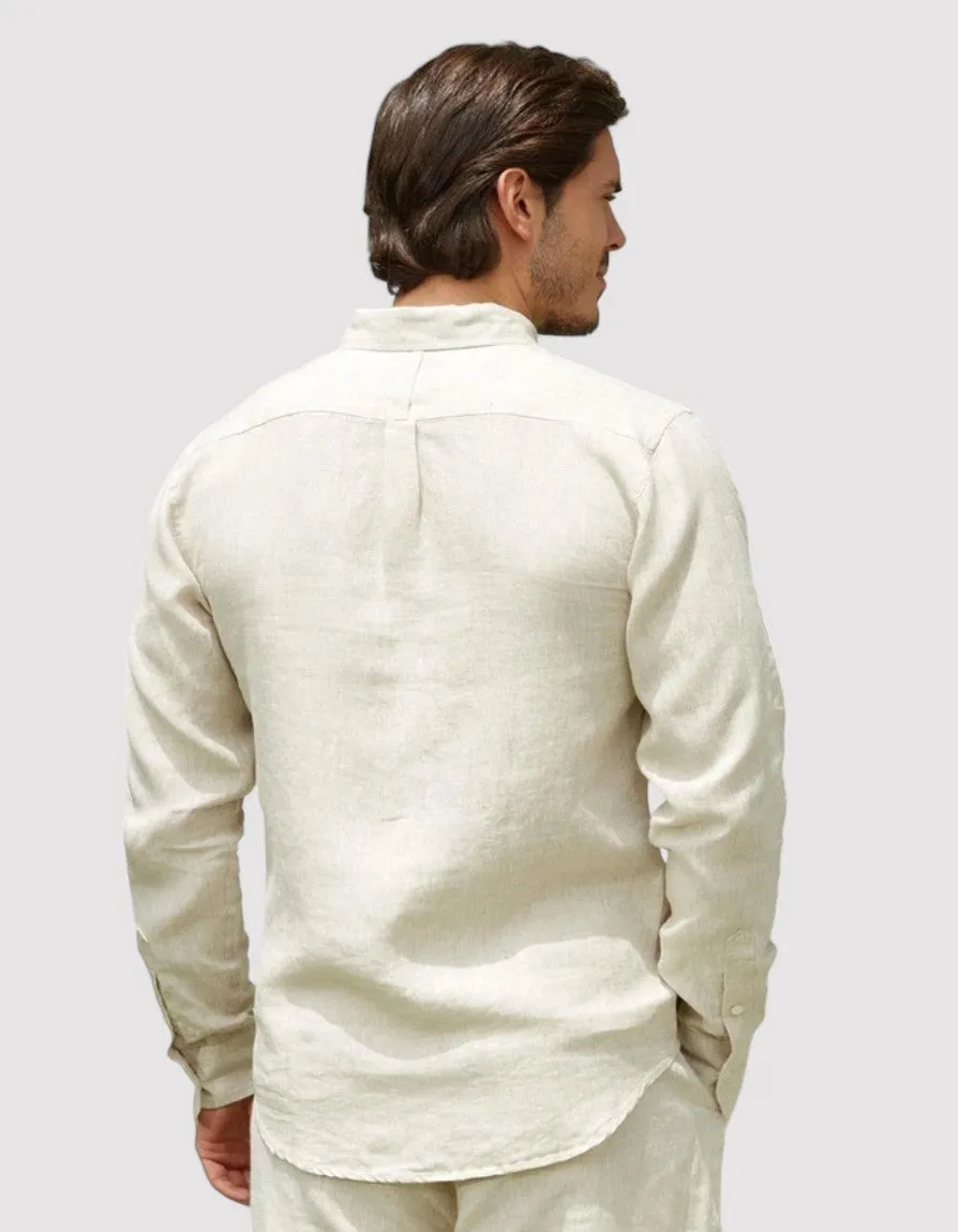 Ancien | Old Money Linen Shirt Khaki