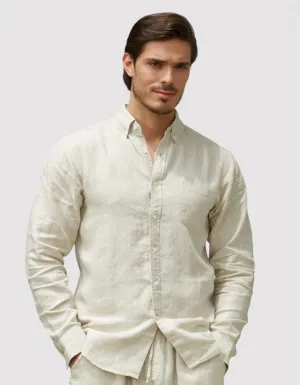 Ancien | Old Money Linen Shirt Khaki