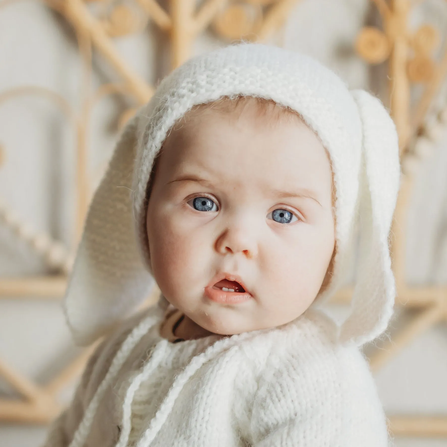 Angora Bunny Bonnet for Babies, Toddlers & Kids