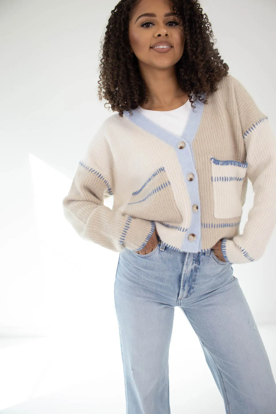 Around The Block Sweater - Beige
