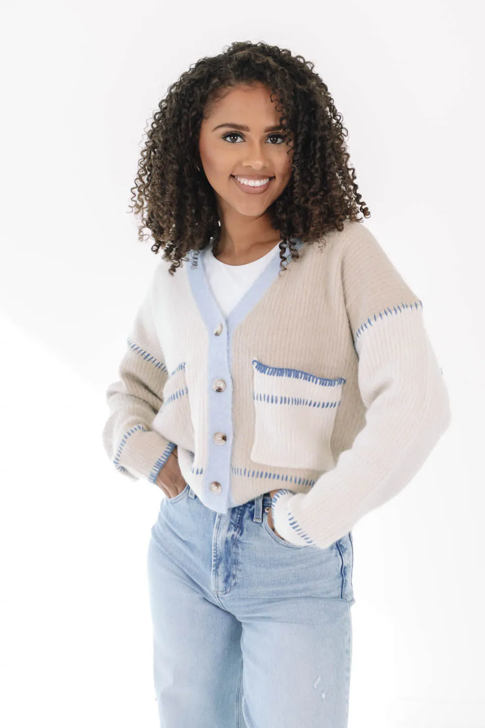 Around The Block Sweater - Beige