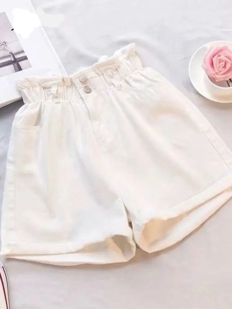 Ashore Shop Summer Black Women Denim Shorts Women S-5XL