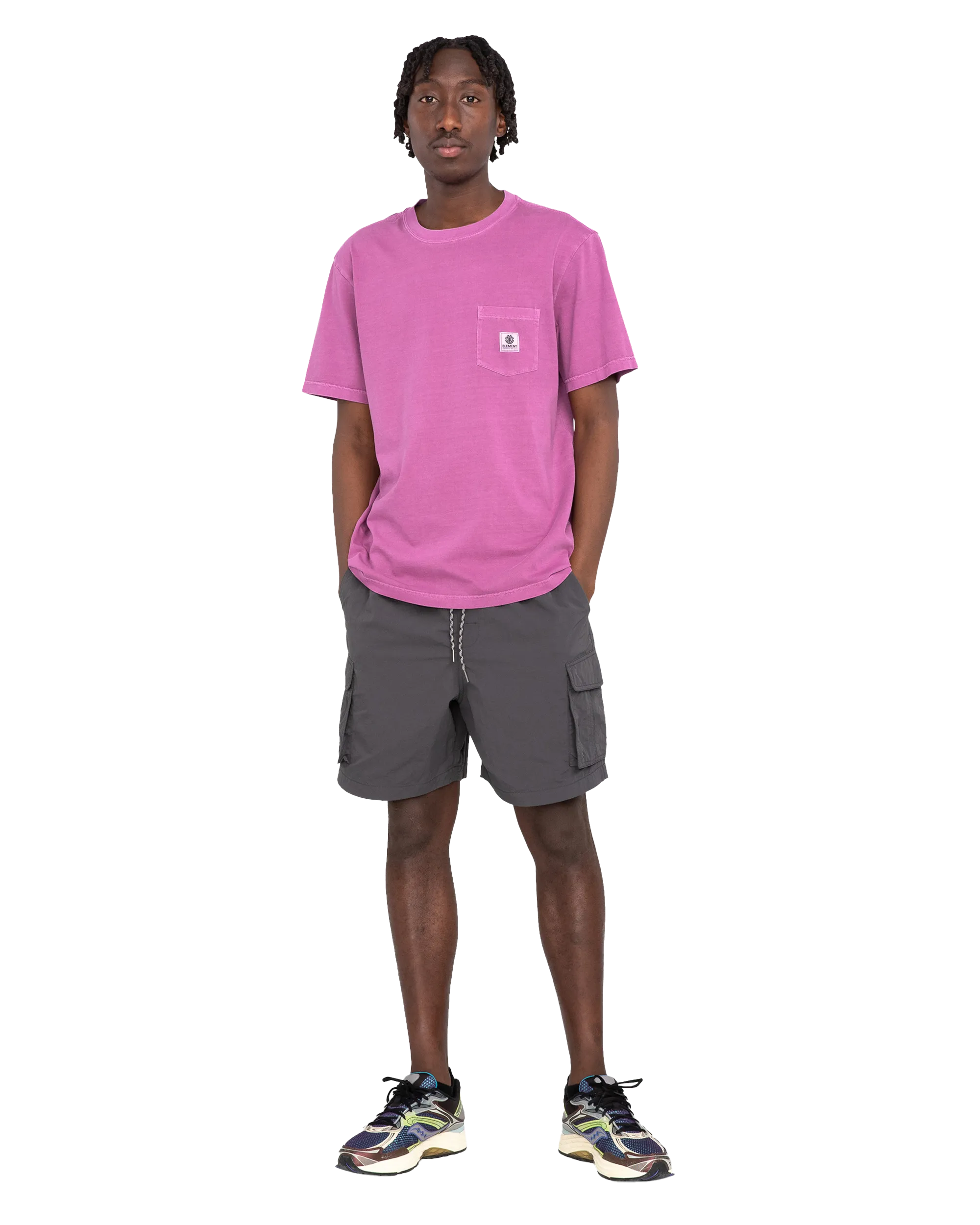 Basic Pocket T-Shirt in Deep Orchid