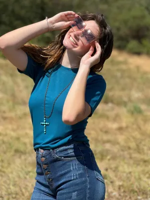 Basic T-Shirt - Black, Teal, Eggplant