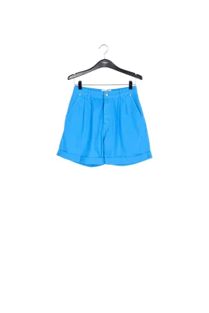 Blue denim boyfriend shorts
