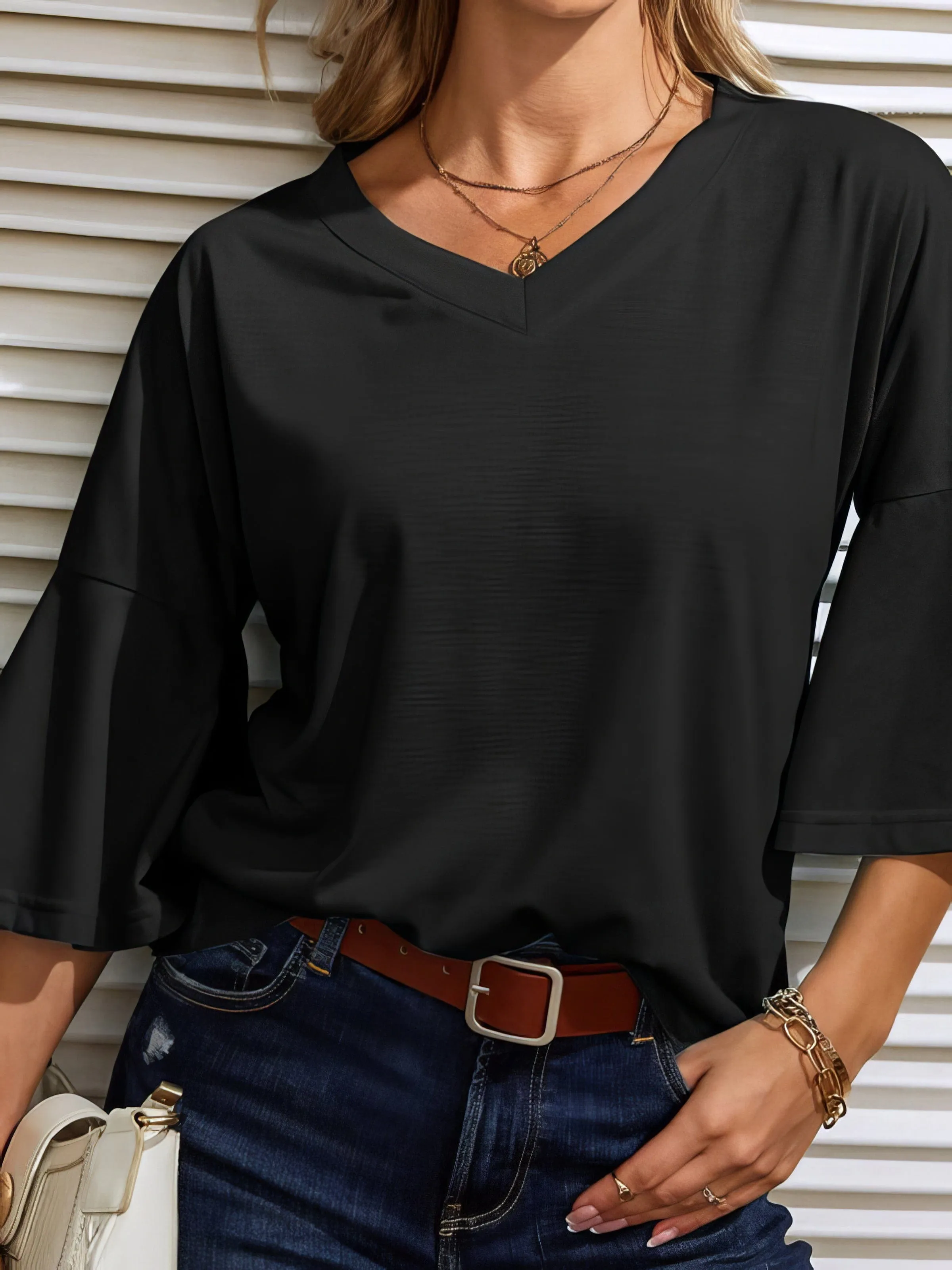 Bohemian V Neck Blouse