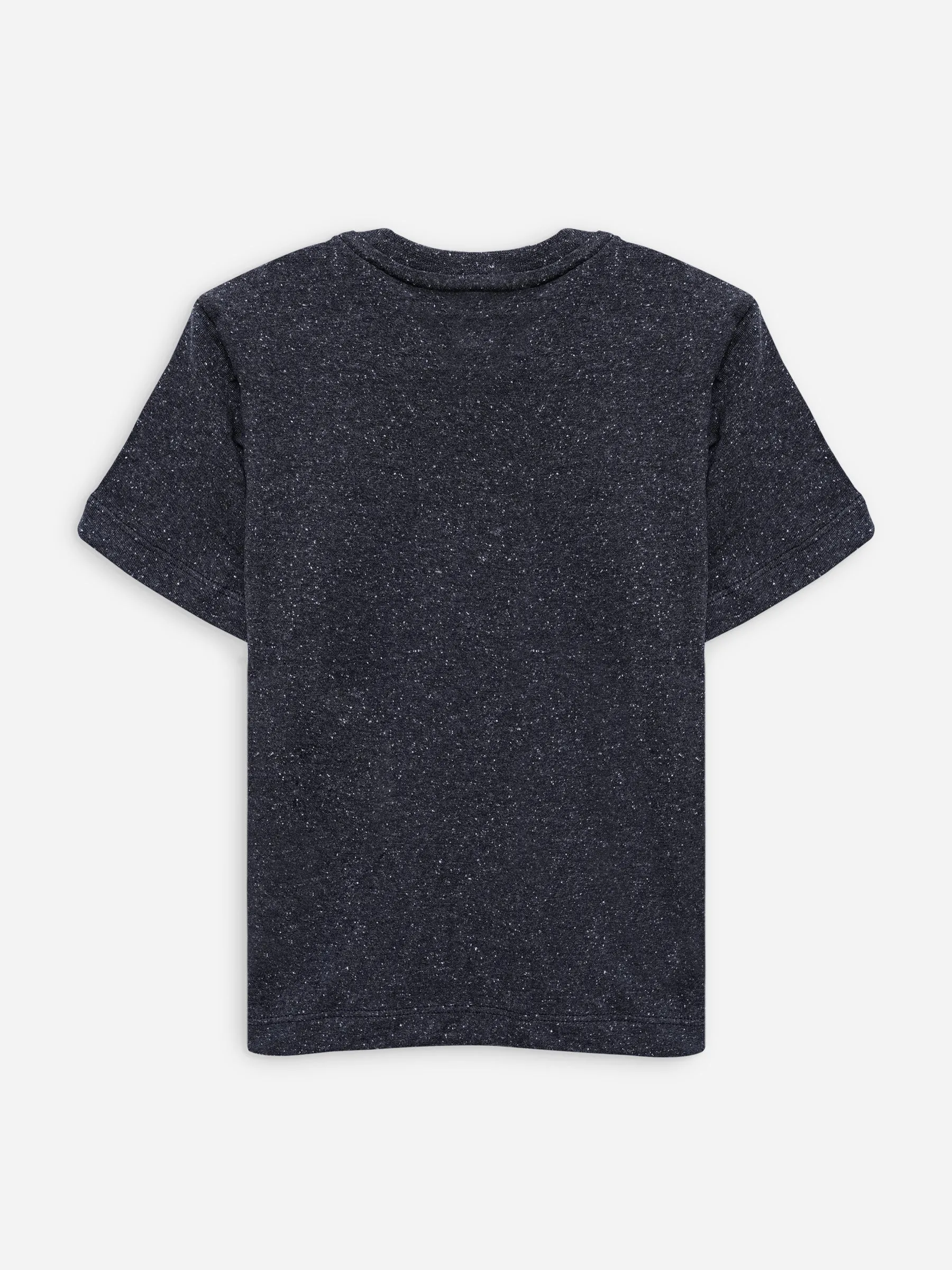 Charcoal Grey Neppy Cotton Casual Tee