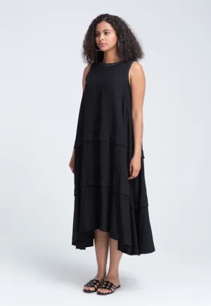 Choice Sleeveless Midi Dress Black