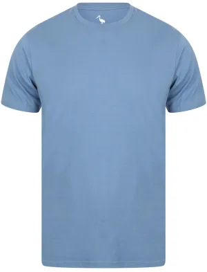 Clancy Basic Cotton Crew Neck T-Shirt In Federal Blue - South Shore