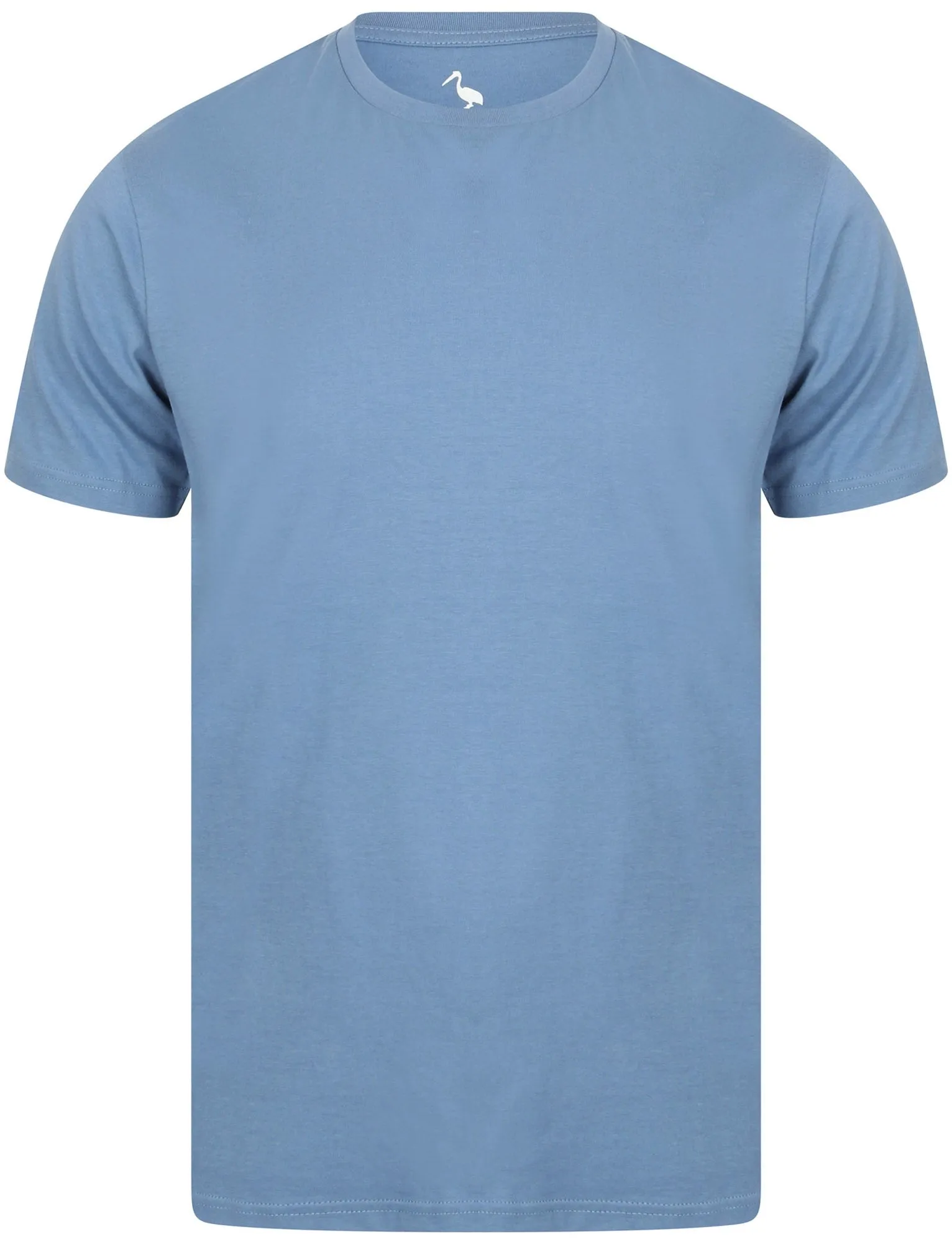 Clancy Basic Cotton Crew Neck T-Shirt In Federal Blue - South Shore