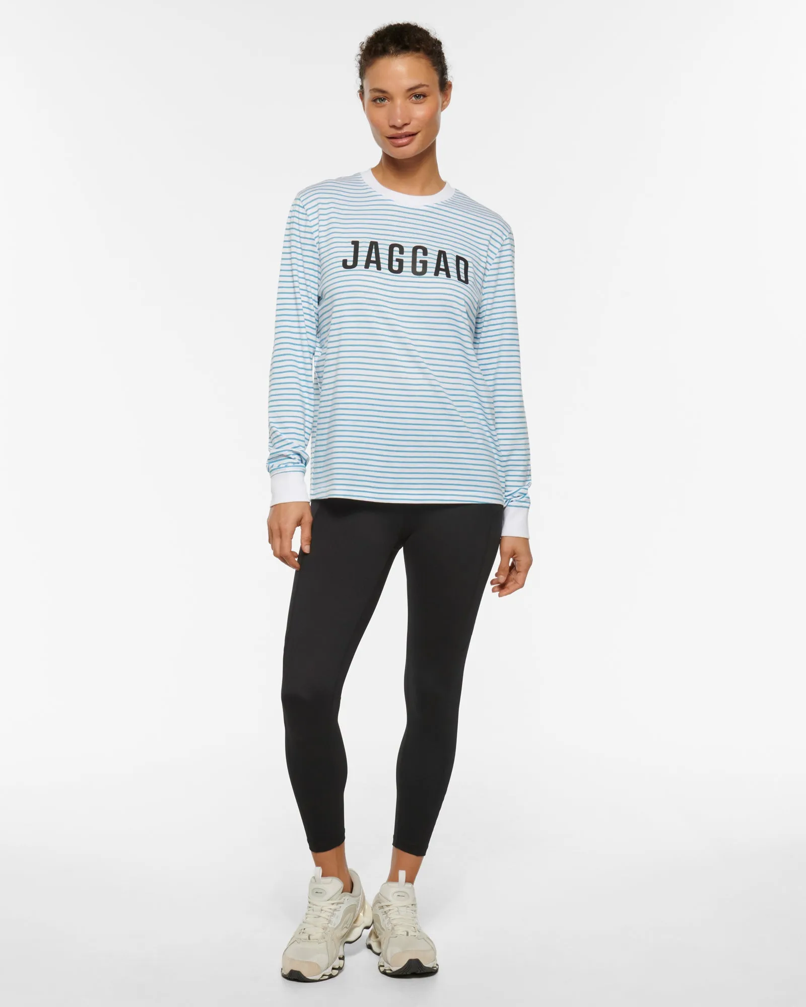 CLASSIC LONG SLEEVE STRIPE TEE SKY BLUE