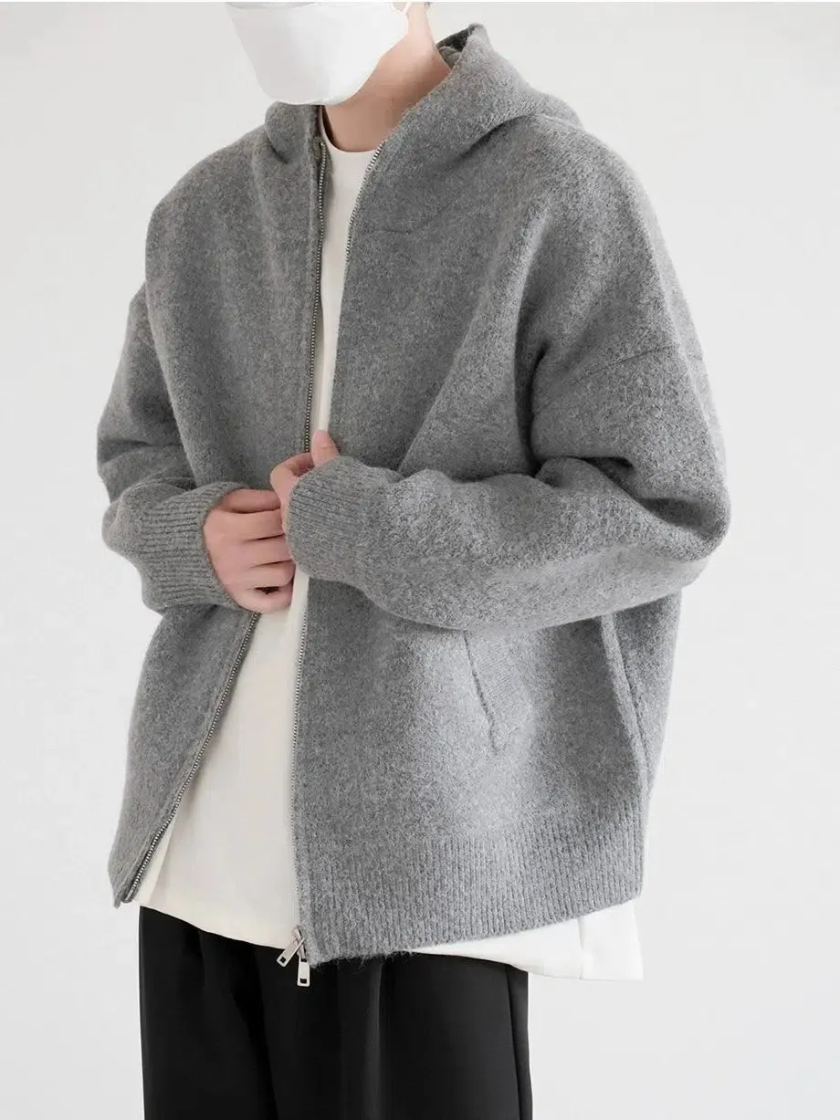 Cozy Knit Zip-Up Hoodie