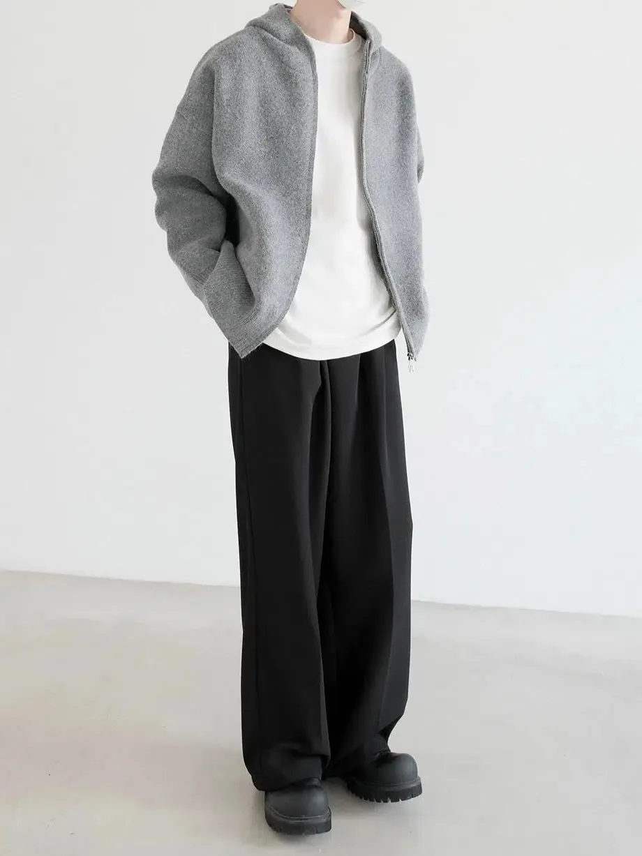 Cozy Knit Zip-Up Hoodie