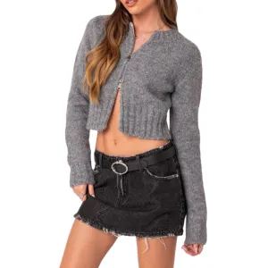 Custom Zipper Knit Cardigan - OEM/ODM Women's Sweater Manufacturer