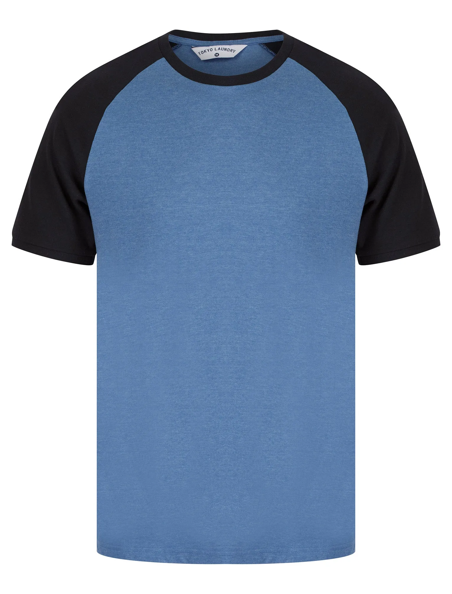 Dunswell (3 Pack) Raglan Sleeve Cotton Jersey Basic T-Shirt Set In Light Grey Marl / White / Dutch Blue - Tokyo Laundry
