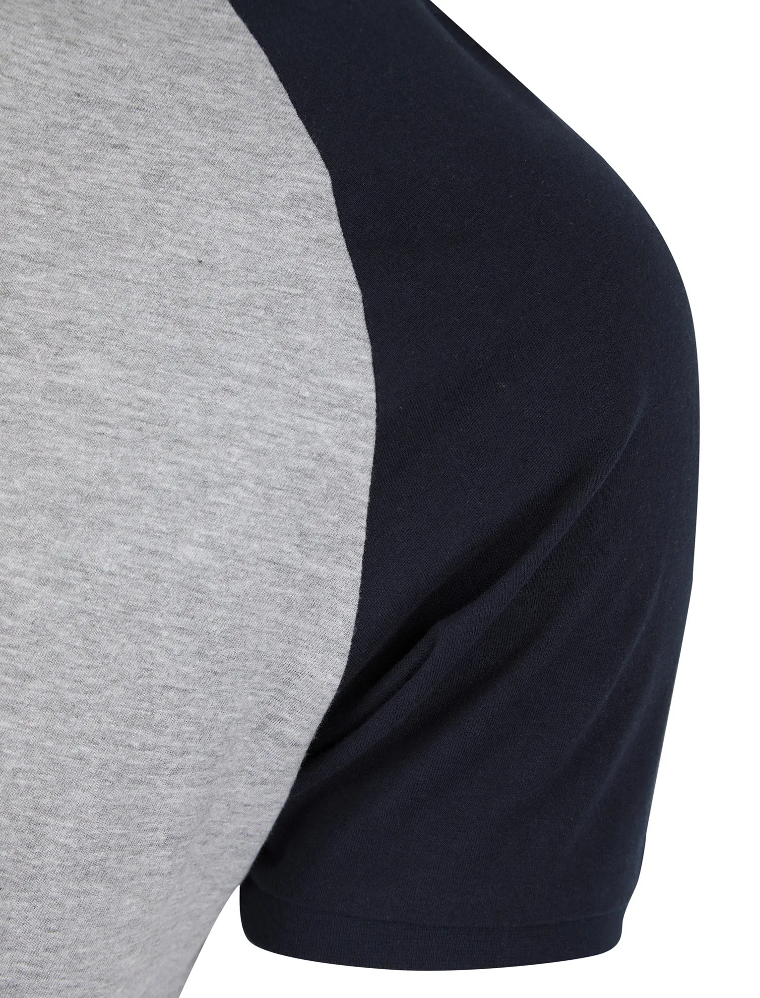 Dunswell (3 Pack) Raglan Sleeve Cotton Jersey Basic T-Shirt Set In Light Grey Marl / White / Dutch Blue - Tokyo Laundry