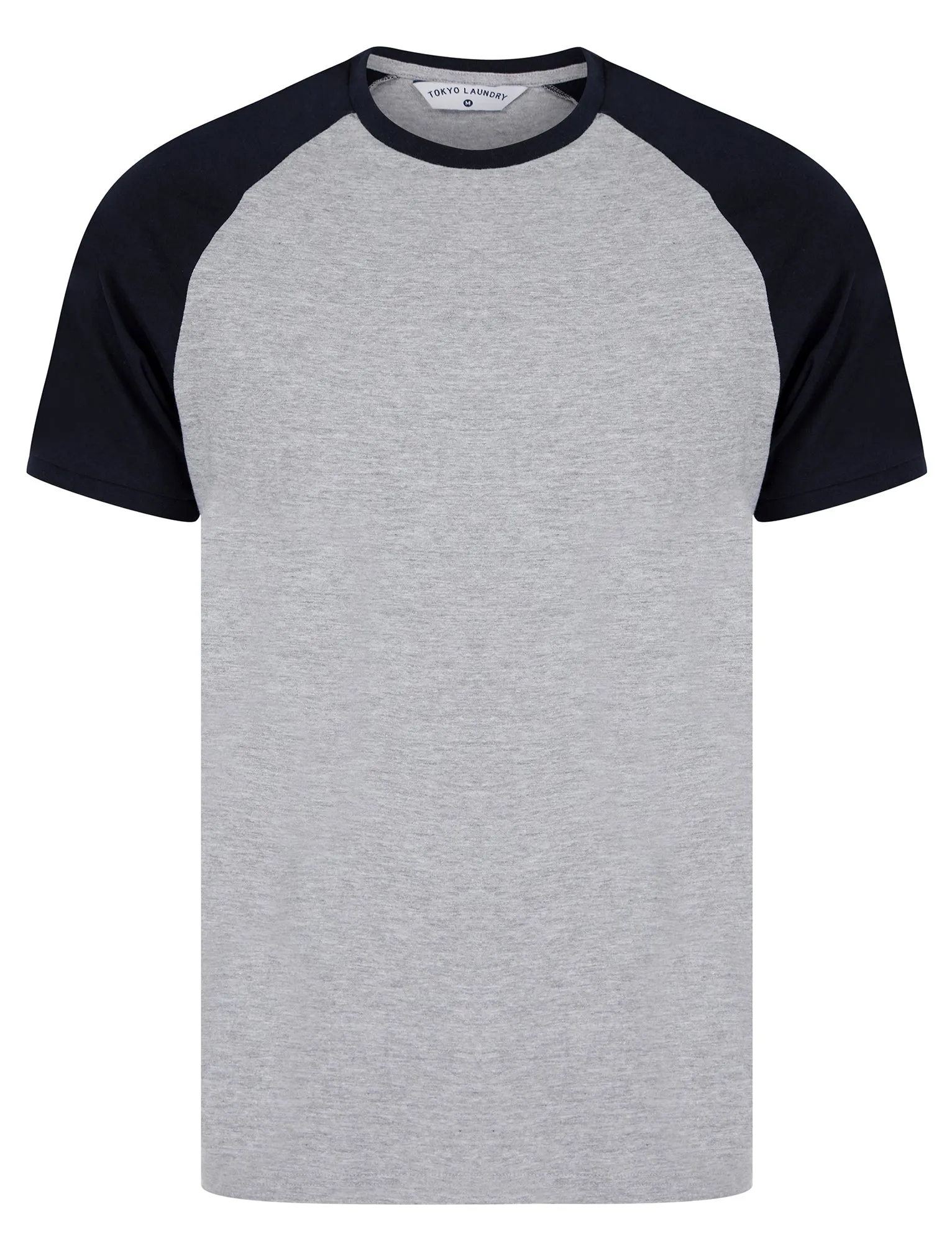 Dunswell (3 Pack) Raglan Sleeve Cotton Jersey Basic T-Shirt Set In Light Grey Marl / White / Dutch Blue - Tokyo Laundry