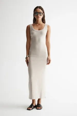 Elka Collective - Sienna Tank Midi Dress (Oat Marle)