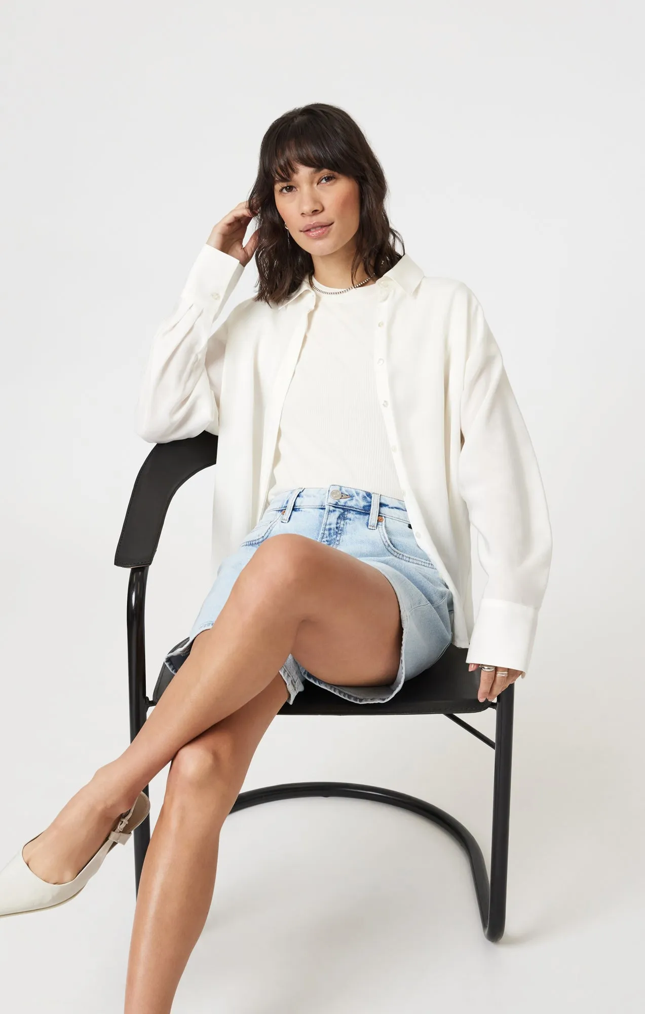 HEIDI LONG SHORTS IN BLEACHED 90'S
