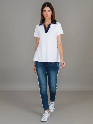 Jaysmin Contrast Polo T Shirt