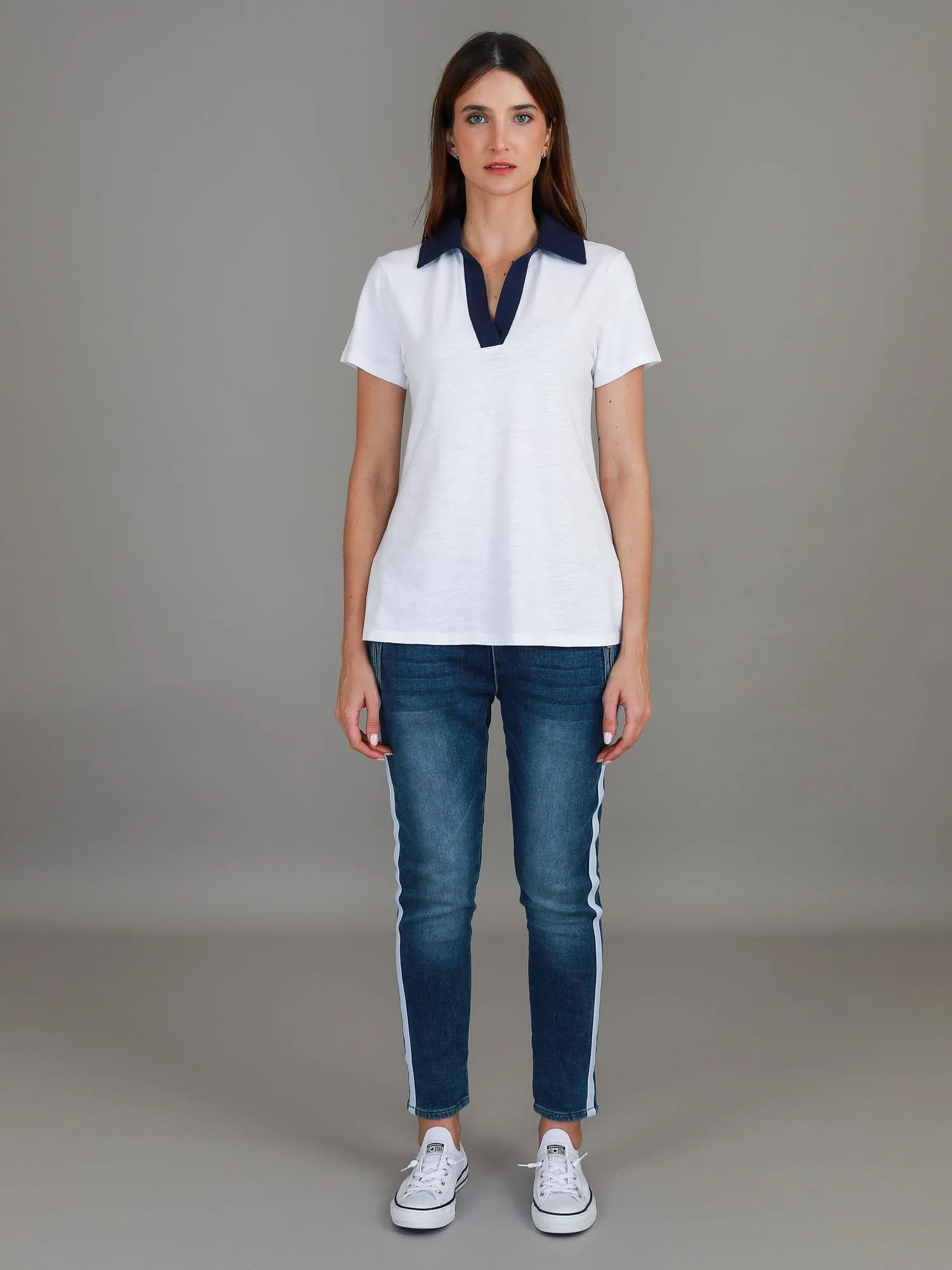 Jaysmin Contrast Polo T Shirt