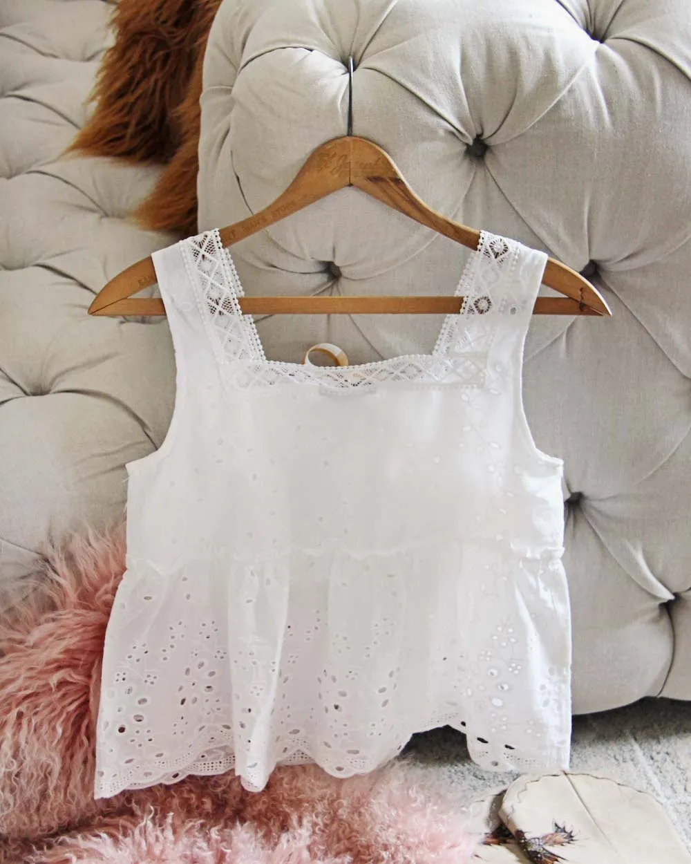 Lace & Eyelet Layering Tank