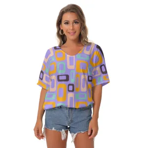 Lavender Reto V-Neck Blouse