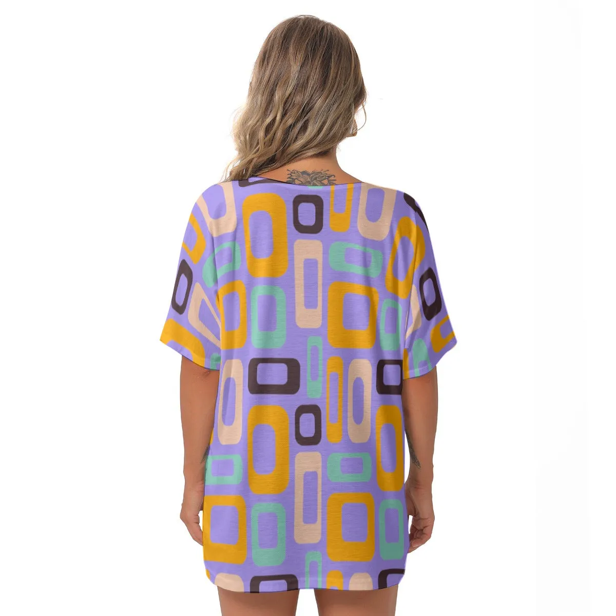 Lavender Reto V-Neck Blouse