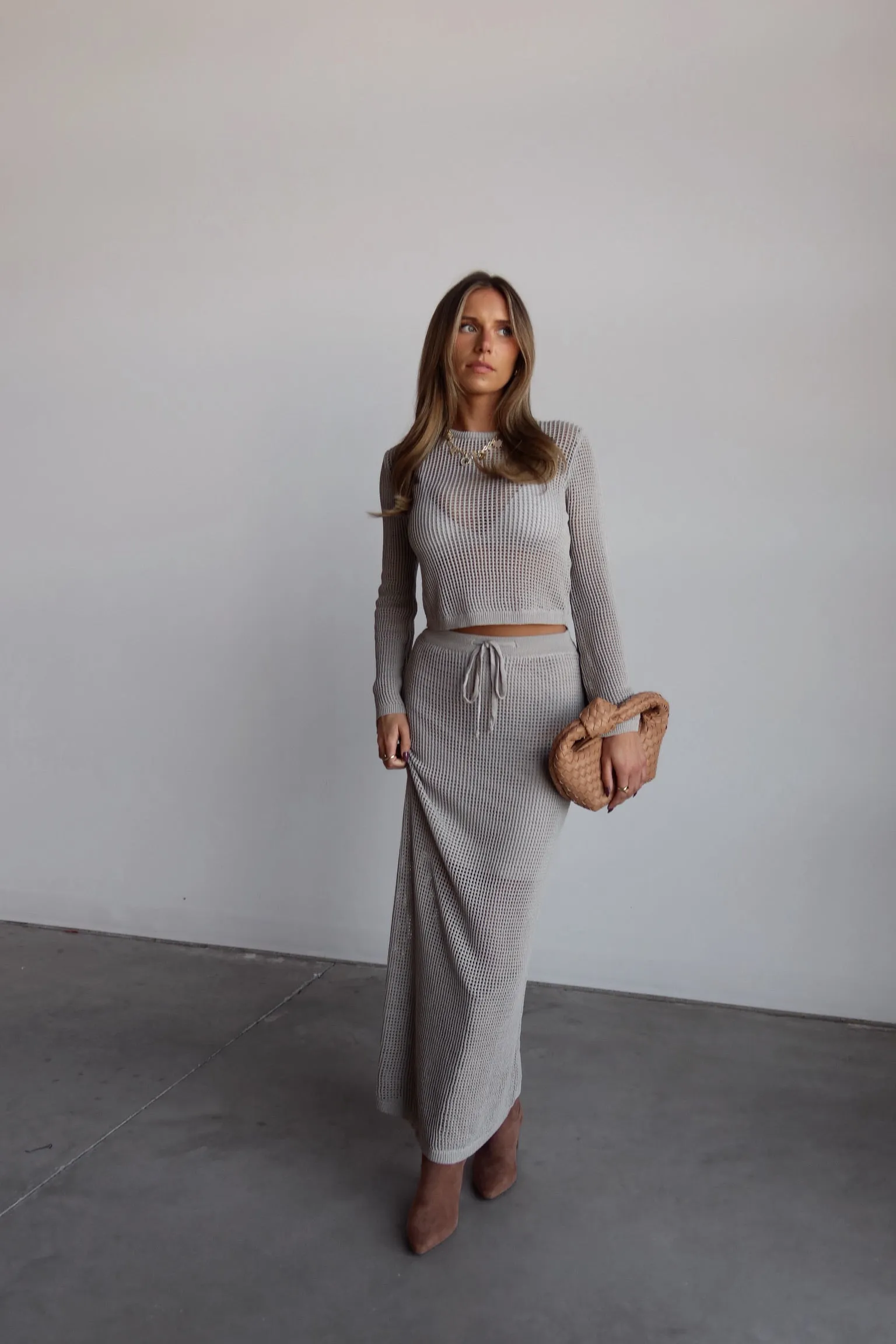 Luxe Crochet Midi Skirt