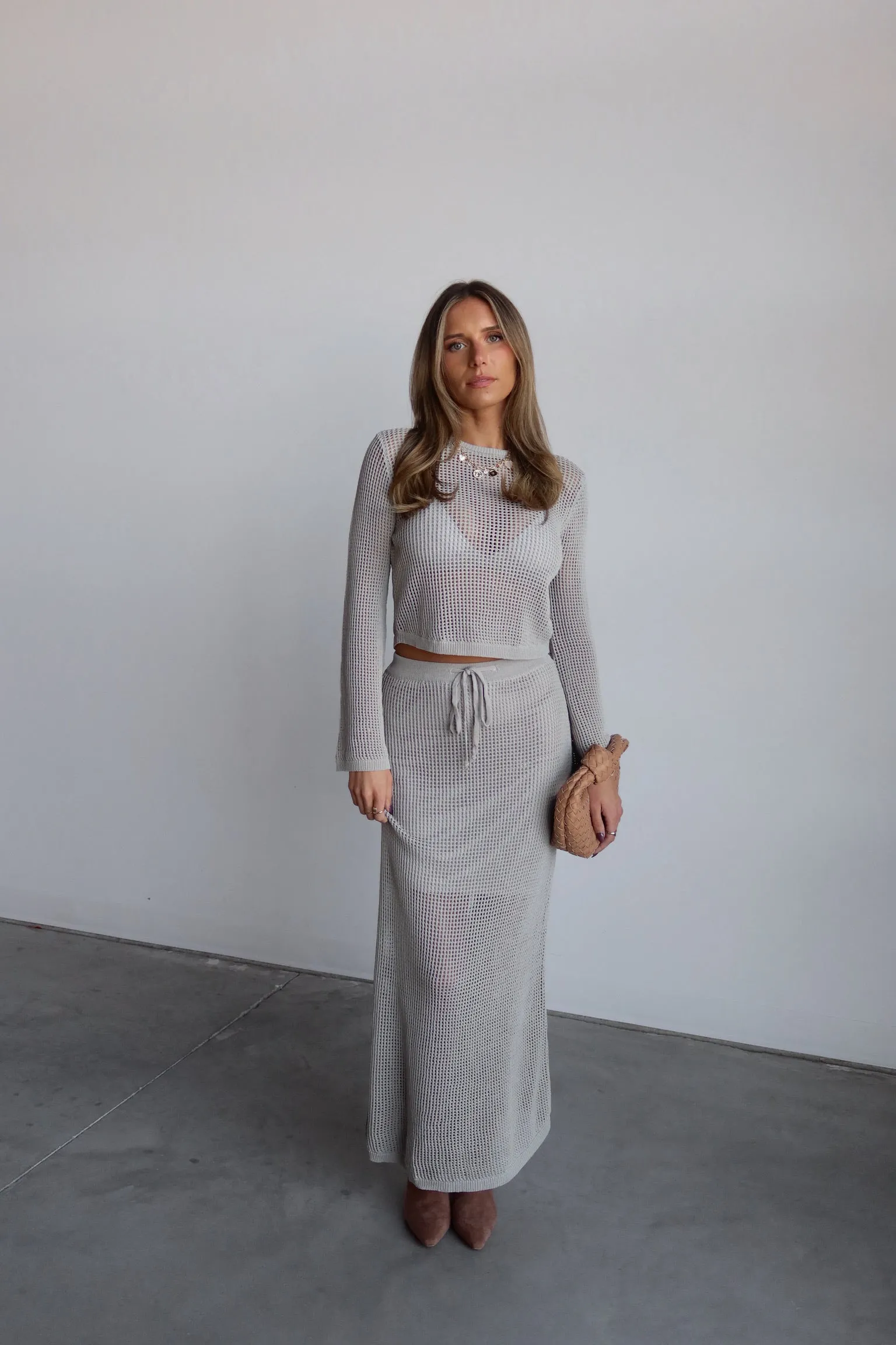 Luxe Crochet Midi Skirt