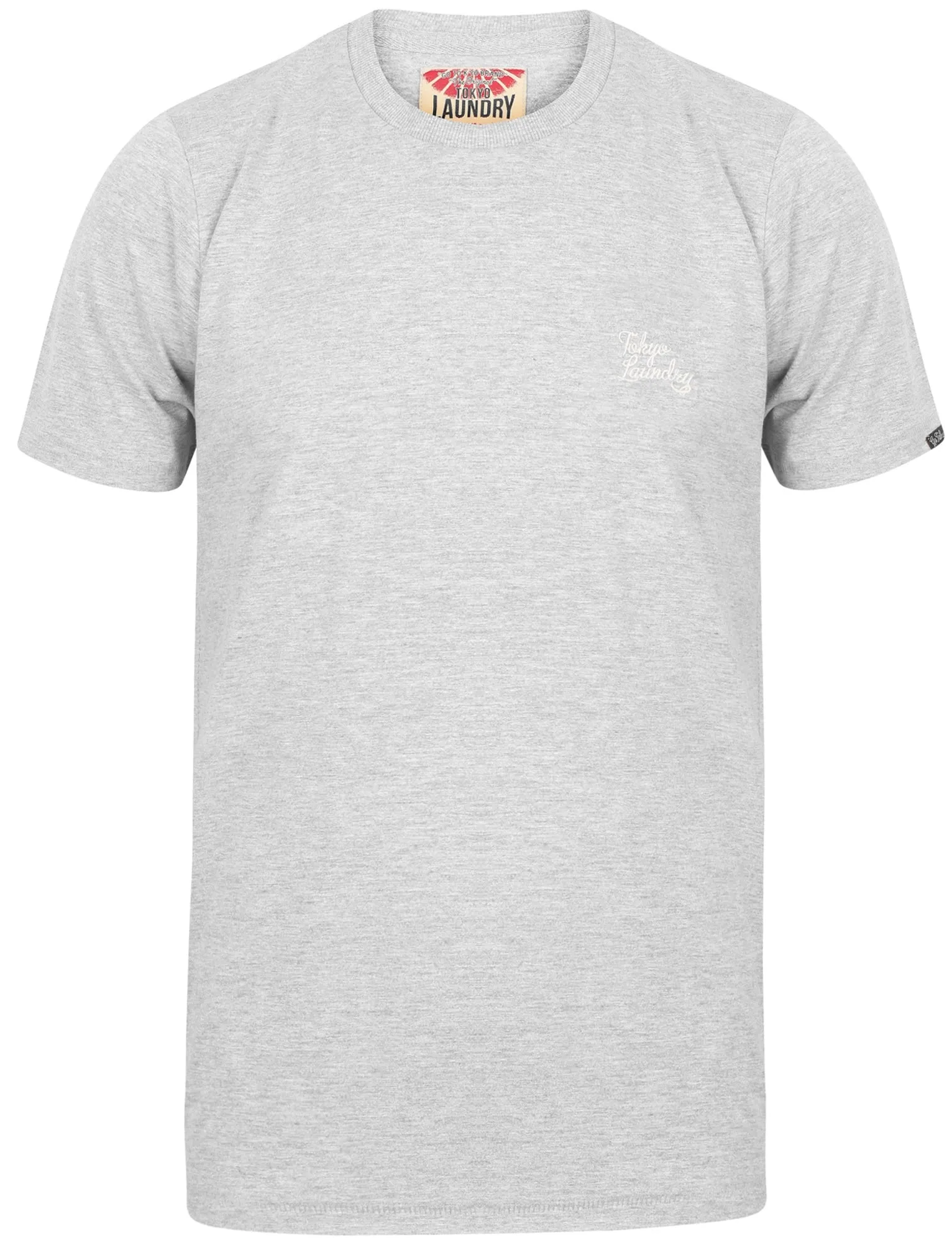Montecarlo Crew Neck Cotton T-Shirt In Light Grey Marl - Tokyo Laundry