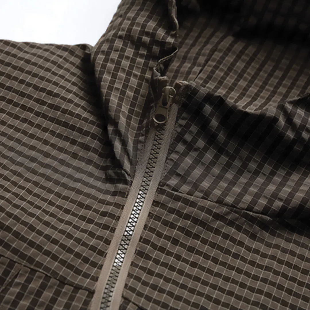 Off Plaid Windbreaker Jacket