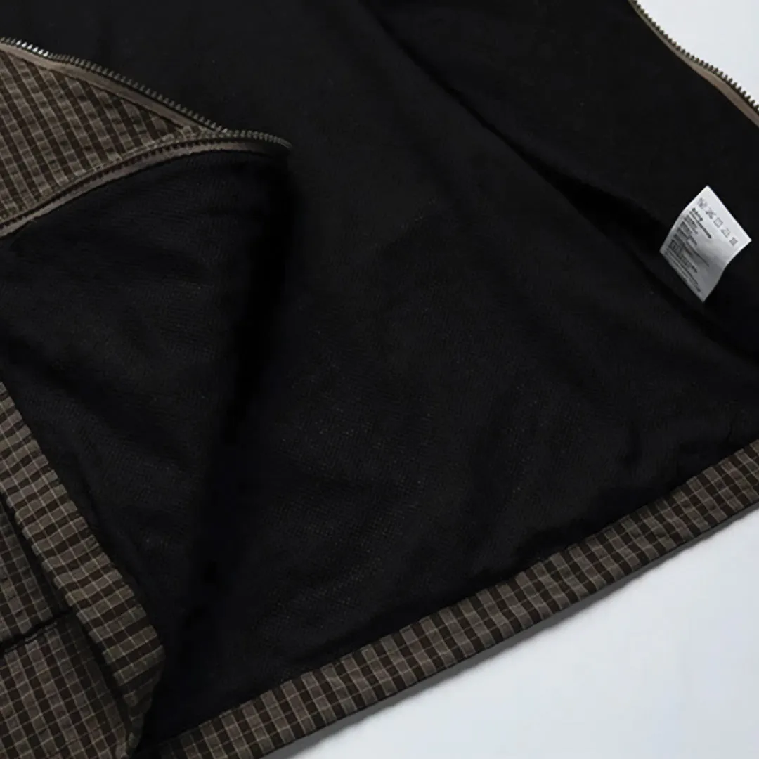 Off Plaid Windbreaker Jacket