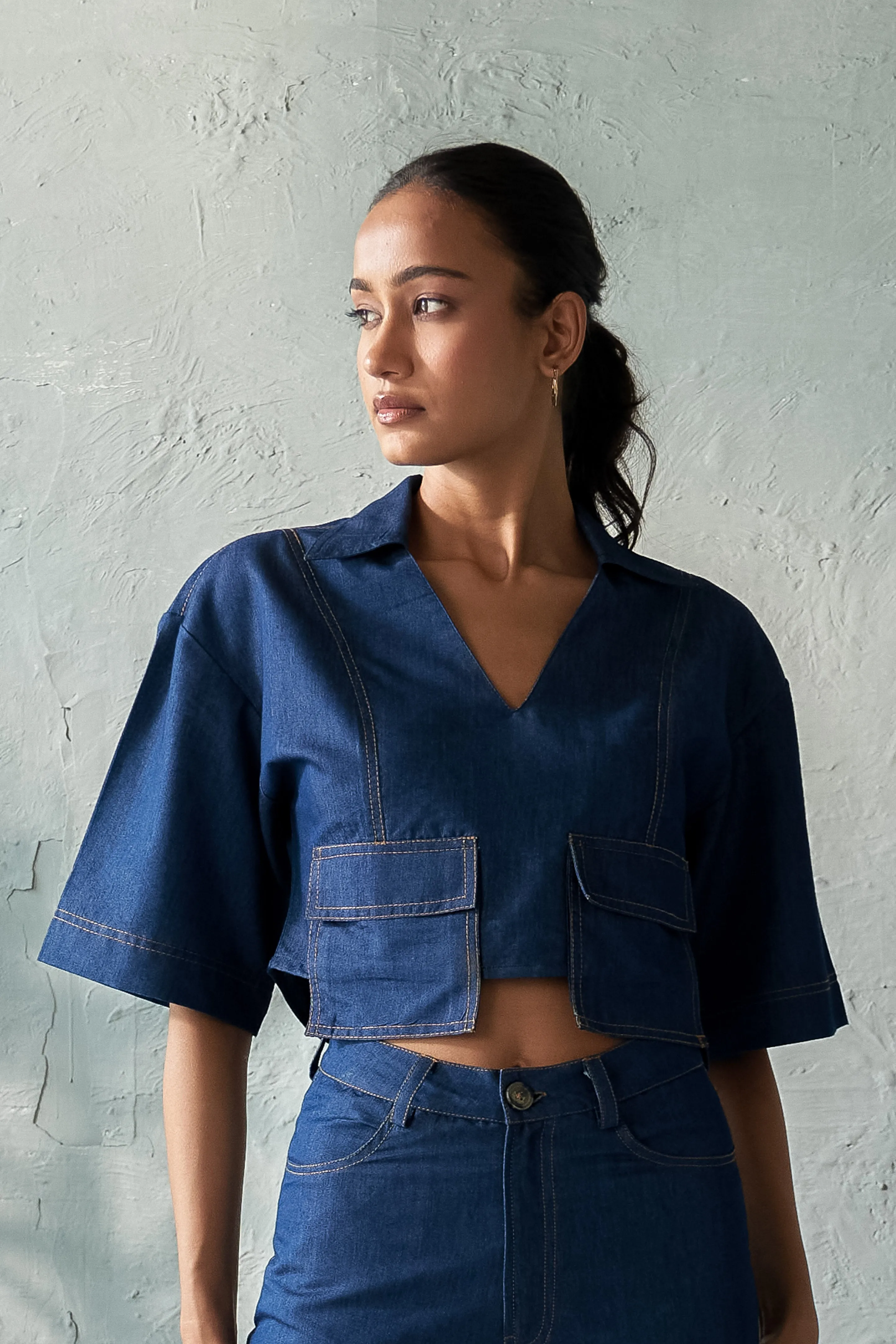 Onyx Denim Top