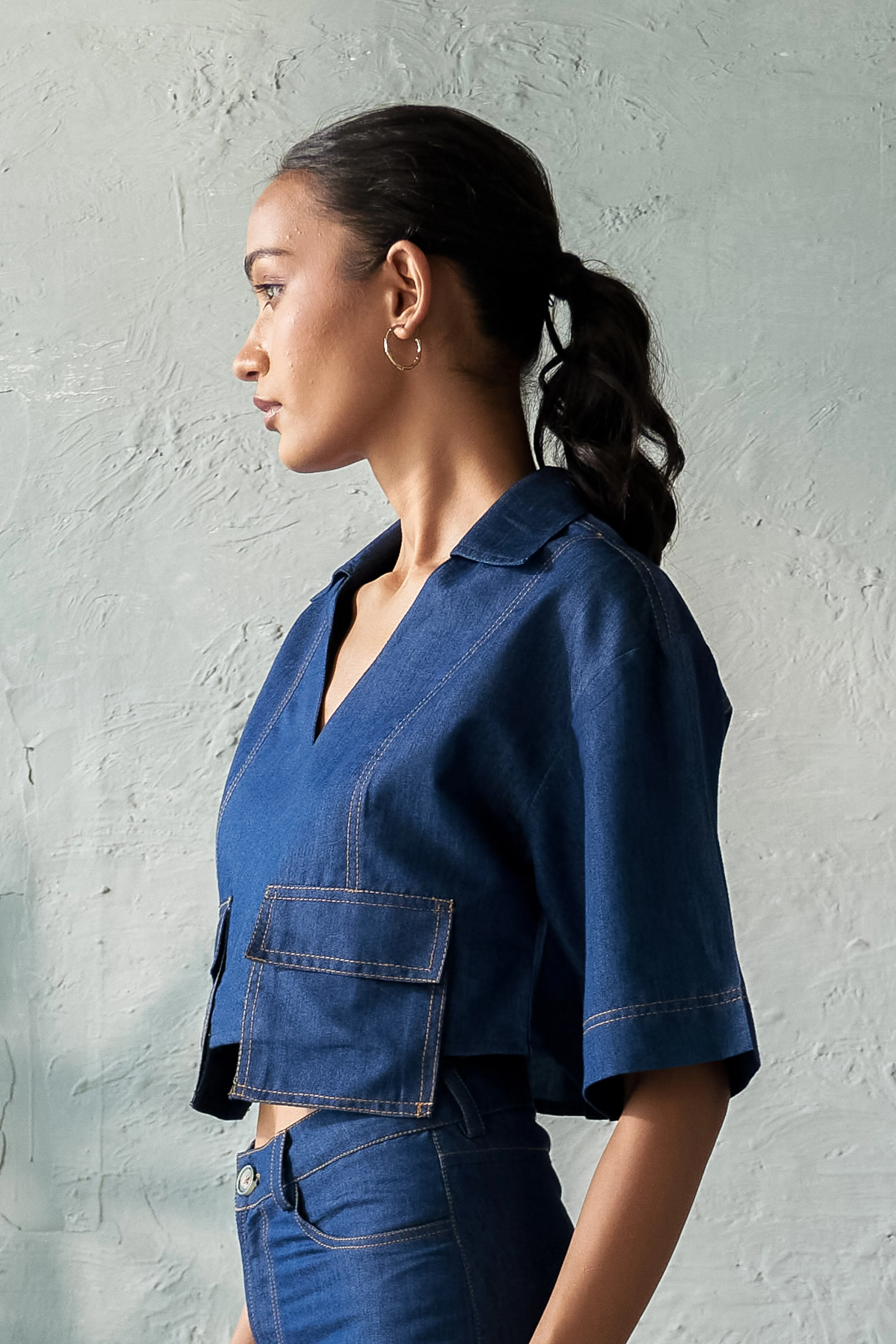 Onyx Denim Top
