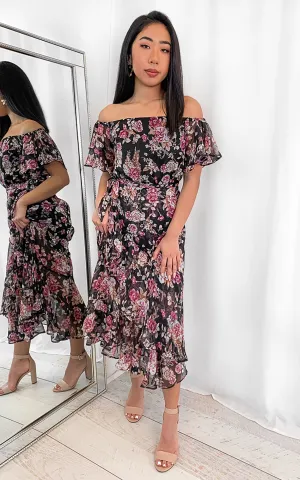 Roxie Dress - Black Floral