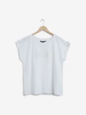 Sassy Soda Curves White Text Design T-Shirt