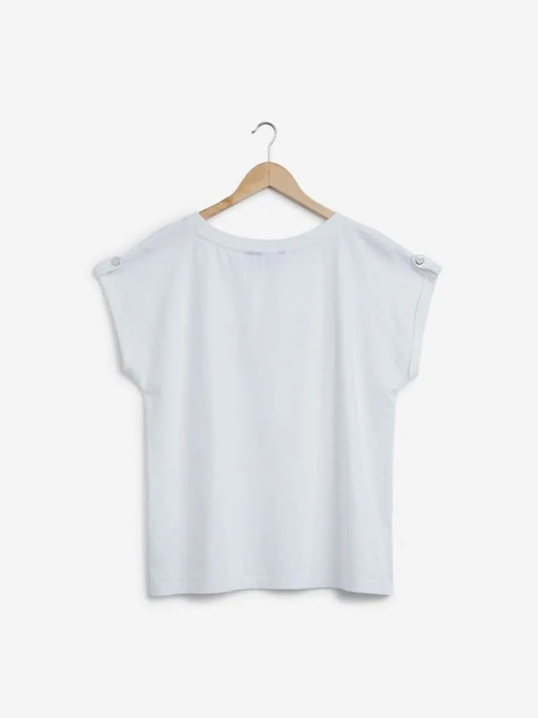Sassy Soda Curves White Text Design T-Shirt