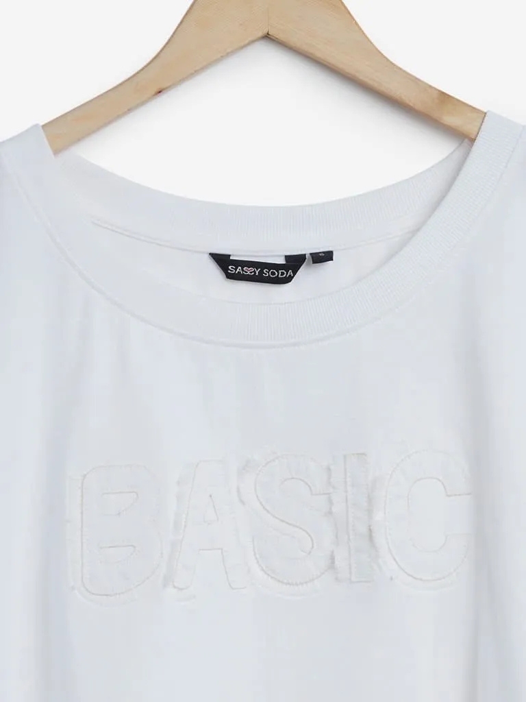 Sassy Soda Curves White Text Design T-Shirt