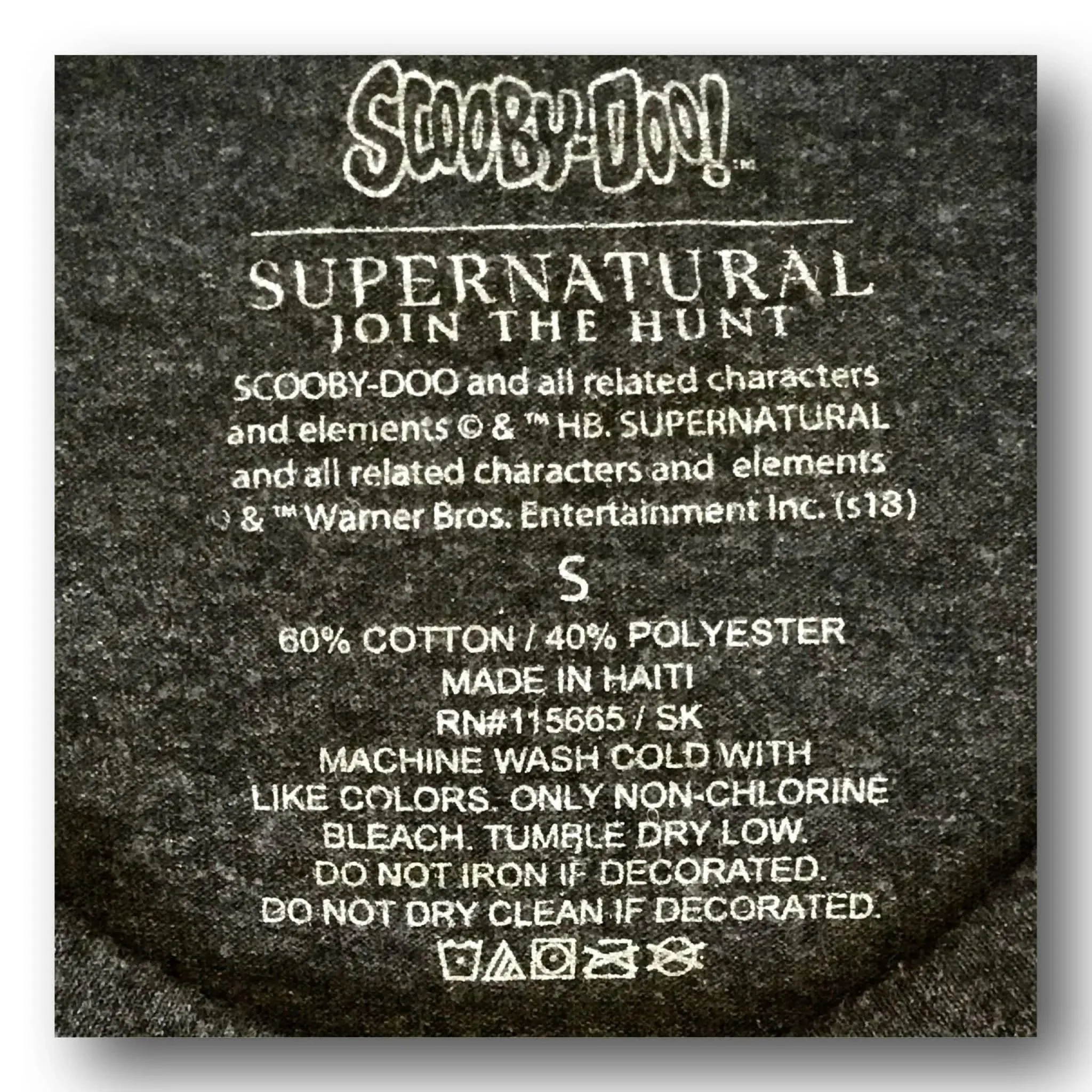 Scooby Doo Supernatural Men's Gray Basic Tee T Shirt