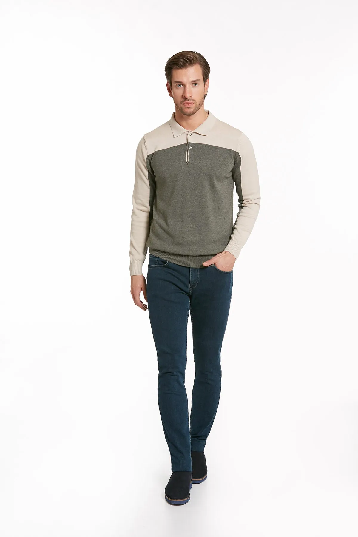 Slim Fit 5 Pocket Navy Cotton Denim Jeans