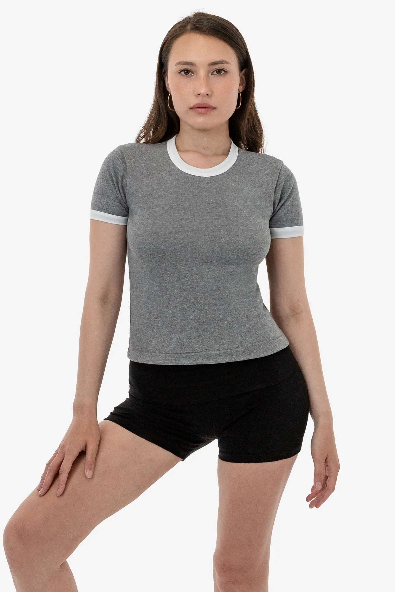 TRR310 - Tri-Blend Rib Women's Ringer Tee